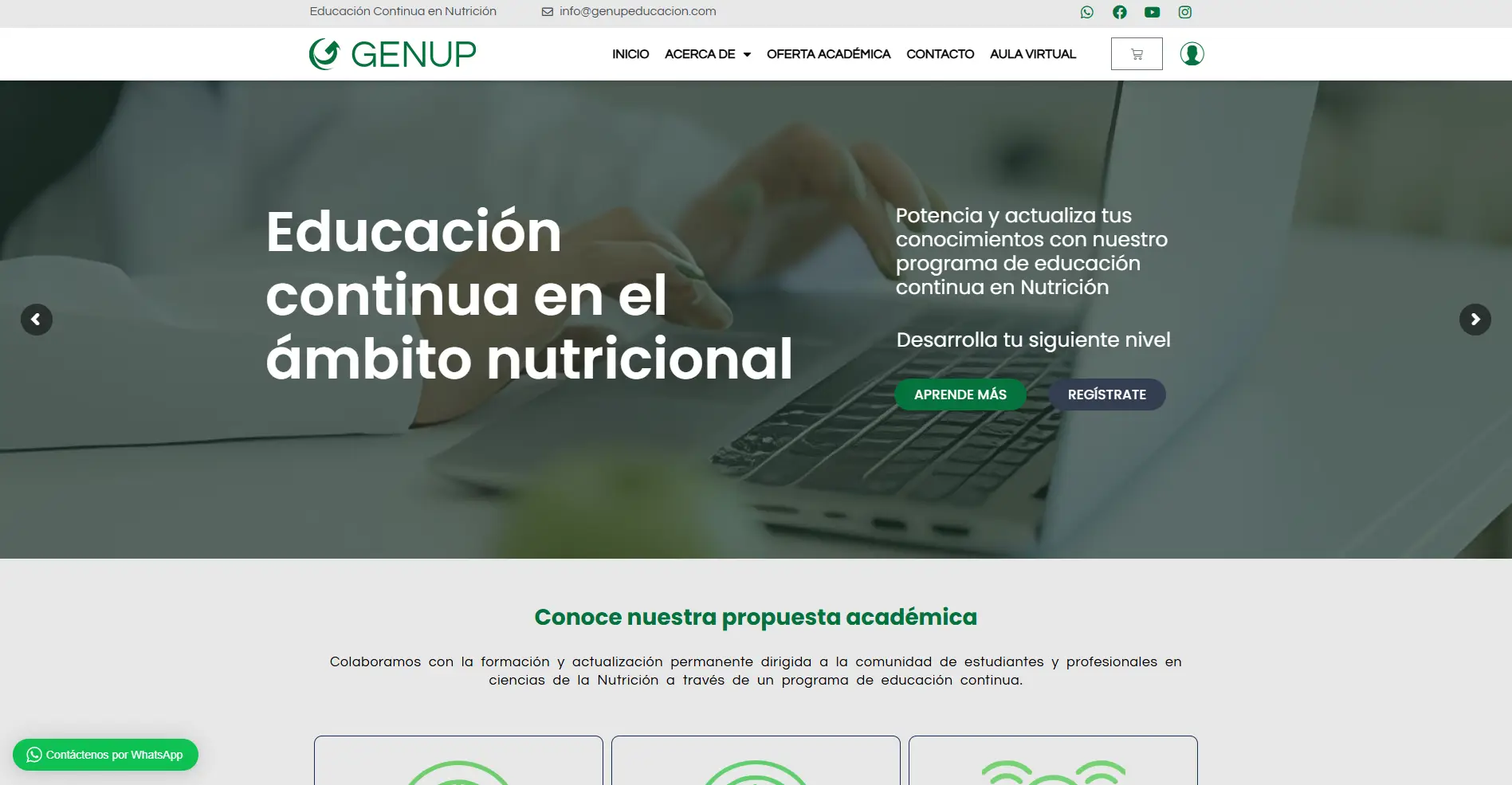 Página web para Educación