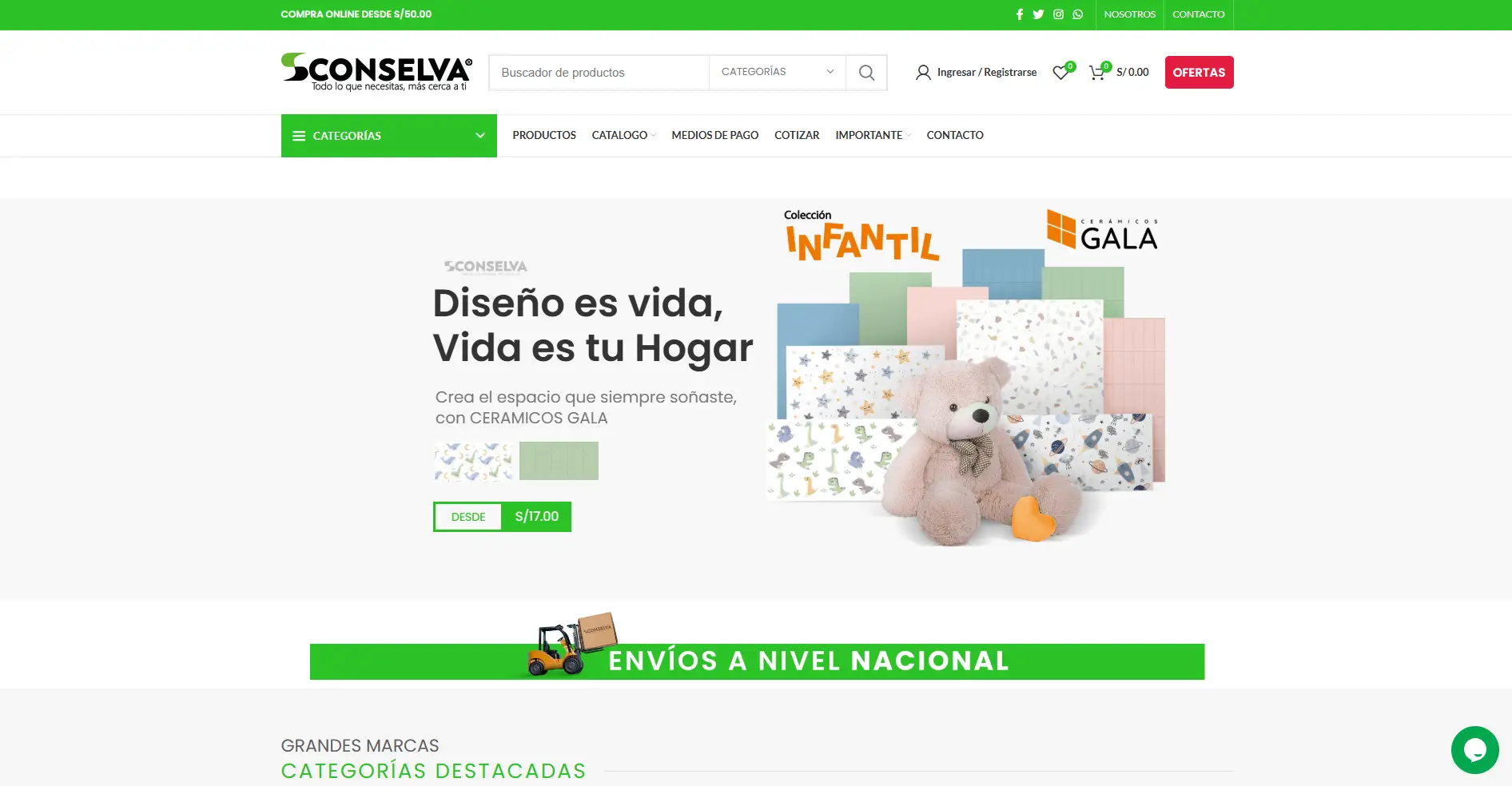 Página web para Retail