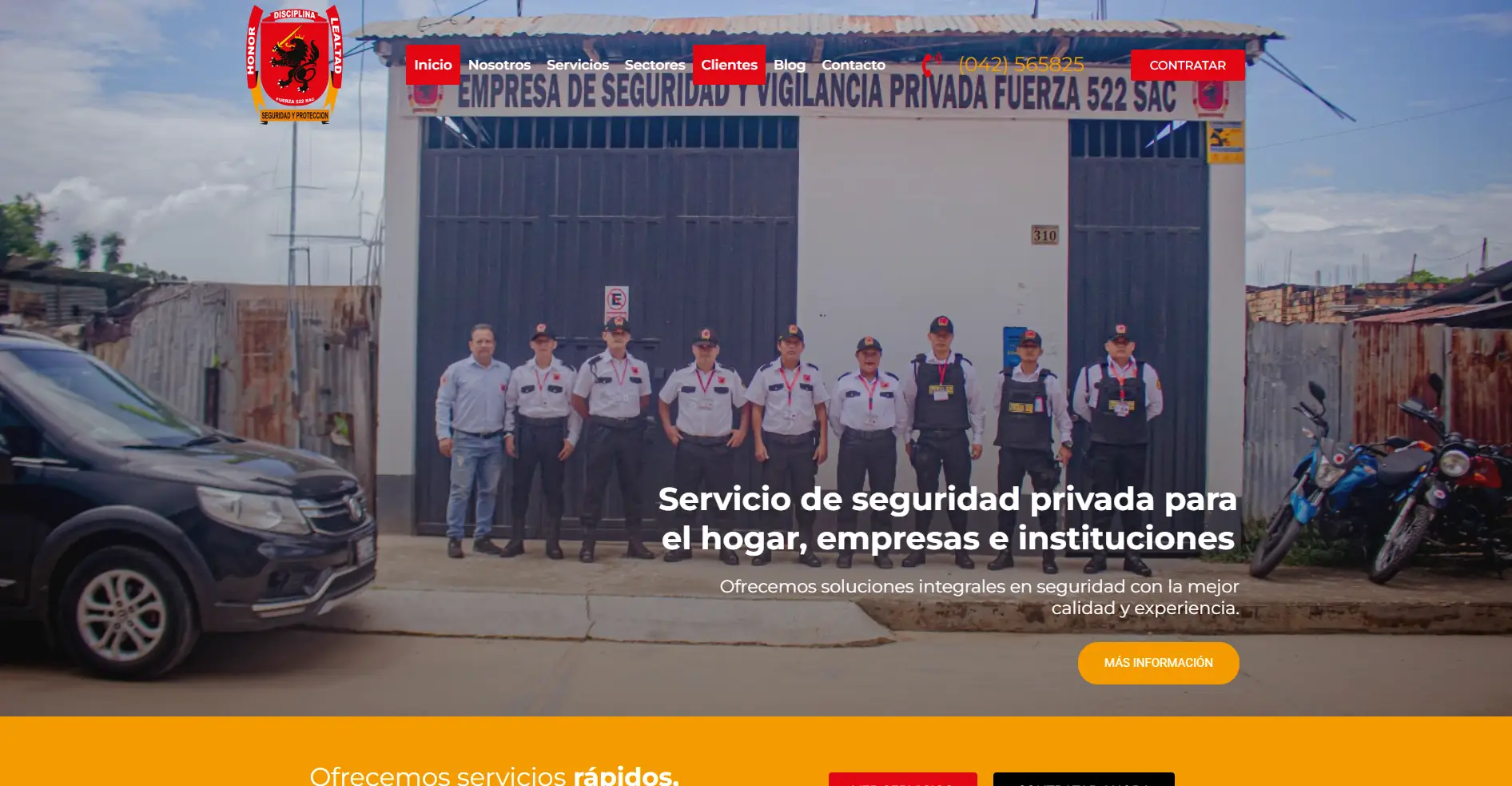 Página web para Seguridad privada
