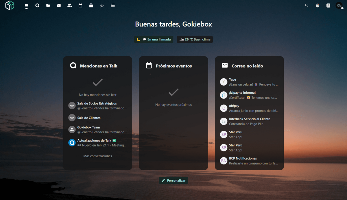 Videollamadas y salas de conversación en Gokiebox Cloud