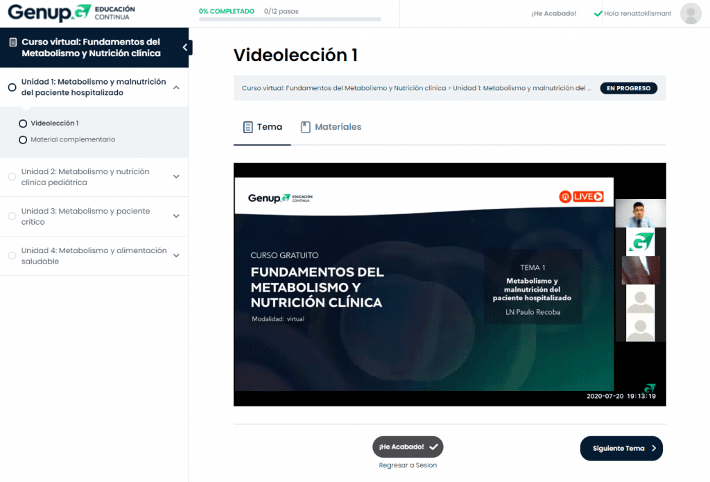 Plataforma de Aulas Virtuales y cursos online